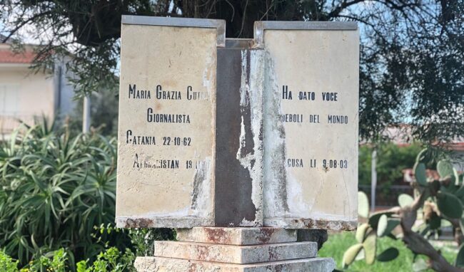 Assostampa Siracusa e Liceo Gagini insieme per il recupero della stele dedicata a Maria Grazia Cutuli