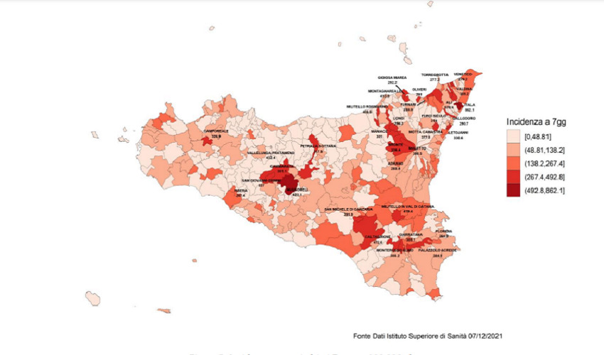Incidenza covid, Siracusa tra le 4 province con il rischio più alto di nuovi casi