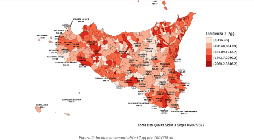 Covid, Siracusa prima provincia in Sicilia per l'incidenza di nuovi positivi: oggi 1.368 nuovi casi