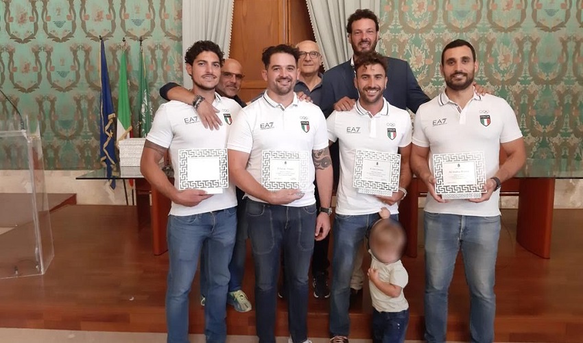 Gli atleti siracusani della Nazionale di CanoaPolo premiati al Vermexio