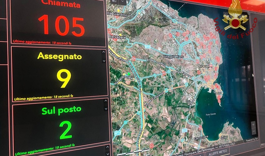 Maltempo, 8 squadre dei Vigili del fuoco al lavoro sul territorio provinciale