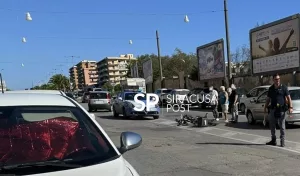 Ciclista investito da un'auto in viale Santa Panagia